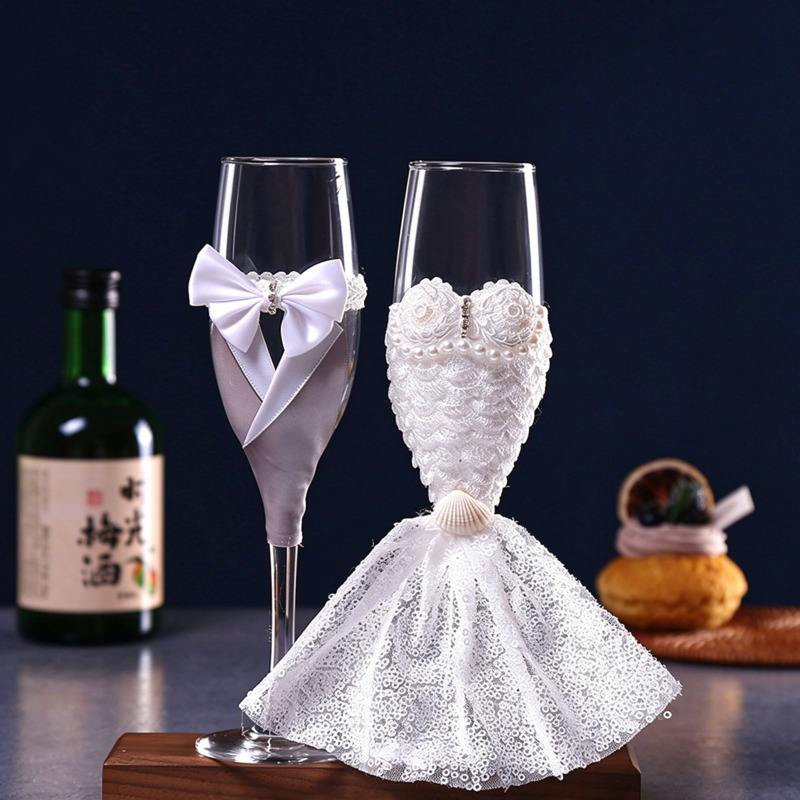 Wedding Champagne Flutes Set B - Home Bar Set recension och pris